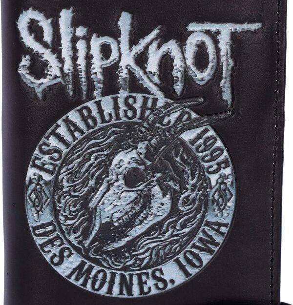 Magicun N.Giftware~, Black Officially Licensed Slipknot Flaming Goat Art Embossed Purse, 18.5cm