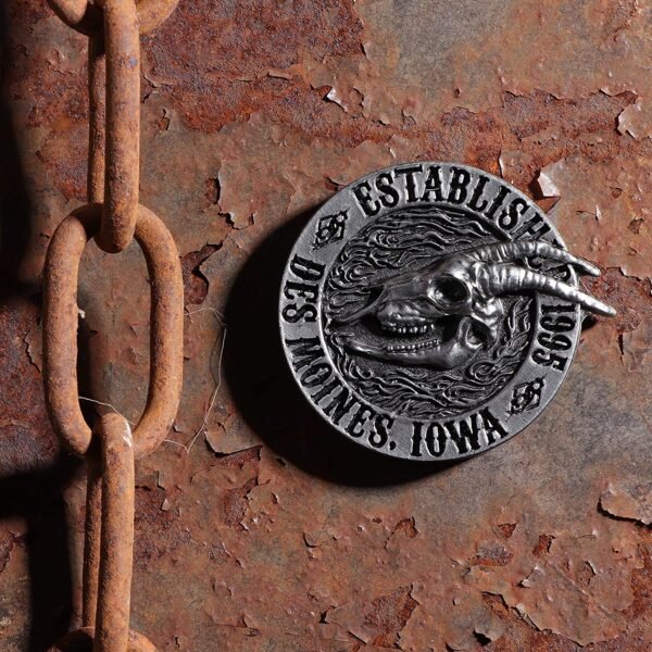 Band Merchandise~ Officially Licensed Slipknot Flaming Goat Fridge Magnet, Silver, 6cm