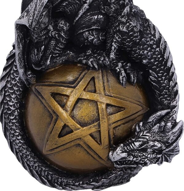 Fantasy Collection~ Caspar Festive Hanging Dragon Ornament, Gold, 8.89cm