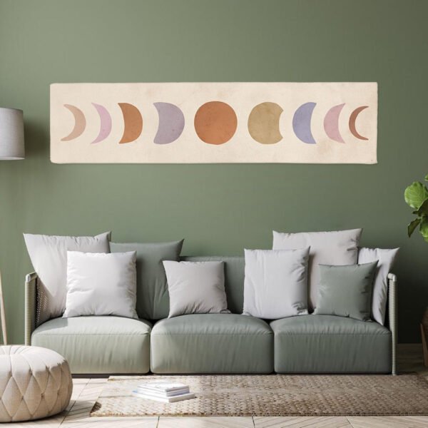 Abstract Art Moon Phase Tapestry Cute Moon Tapestry Wall Hanging for Bedroom Living Room Decor