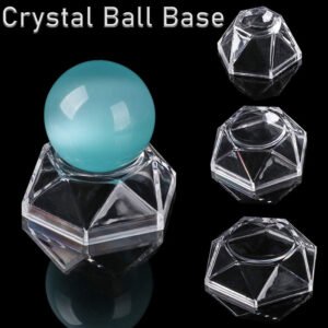 Acrylic Display Crystal Ball Base Stand Quartz Sphere Holder Home Decor Ornament for Geodes Rock Mineral Agate Without Ball
