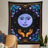 Aesthetic Botanical Tarot Moon Wall Tapestry Home Decor