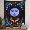 Aesthetic Botanical Tarot Moon Wall Tapestry Home Decor