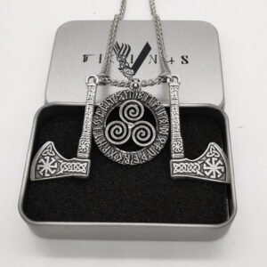 New Magicun Viking~ Viking Pendant Slavic kolovrat Axe Necklace pagan Jewelry 1pc Drop Shipping