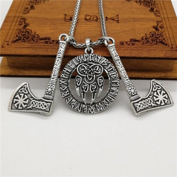 New Magicun Viking~ Viking Pendant Slavic kolovrat Axe Necklace pagan Jewelry 1pc Drop Shipping