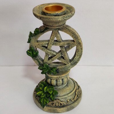 Altar Candlestick Ceremony Candle Holder set Witchcraft Props Table Decoration Goddesses Kore Pentagram Candelabrum Religion Tarot &Divination
