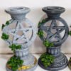Altar Candlestick Ceremony Candle Holder set Witchcraft Props Table Decoration Goddesses Kore Pentagram Candelabrum Religion Tarot &Divination