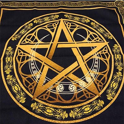 Altar Tarot Cloth For Board games tarot cards tablecloth Cotton and linen Wicca ceremony table cover blanket Pentagram Moon Tarot &Divination