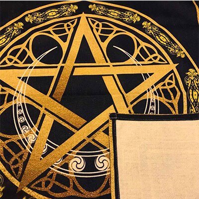 Altar Tarot Cloth For Board games tarot cards tablecloth Cotton and linen Wicca ceremony table cover blanket Pentagram Moon Tarot &Divination