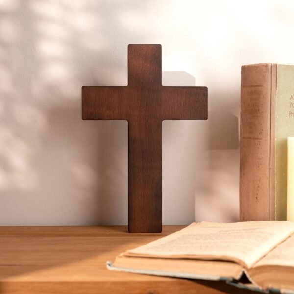 American Flag Hanging Cross for Home and Office, Wooden Cross, Wall Art Decor, Soldier Patriot, Engraved Gift