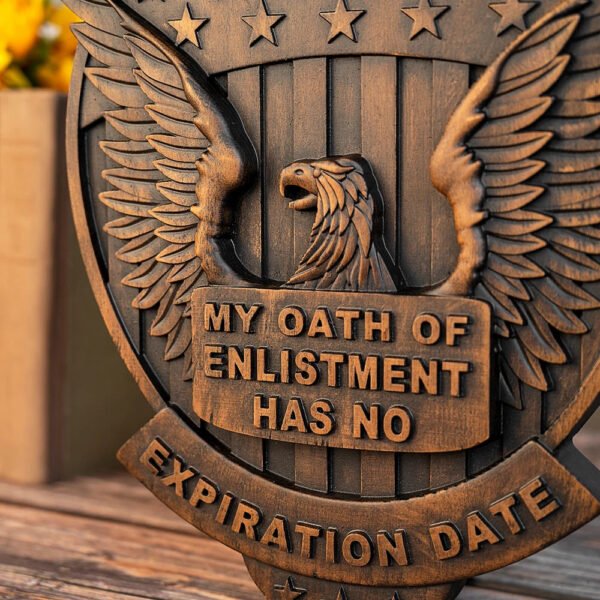 American Veterans Wood Carving Home Decor Room Art Wall Decor Statue Patriot Military Retirement Gift