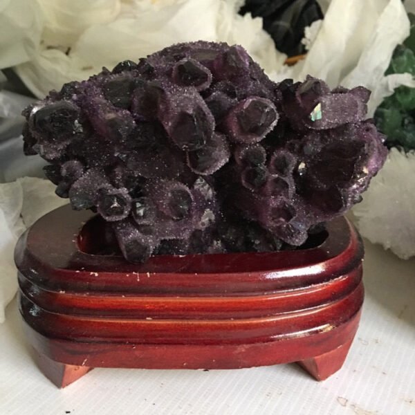 Magicun Crystal~Amethyst cluster amethyst hole original stone ornaments degaussing purification evil spirits radiation protection