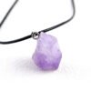 Magicun Crystal~Amethyst stone natural rough stone necklace amethyst withpendant n female small jewelry
