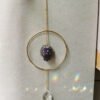 Amythest with Large Hoop Sun Suncatcher | Lunar Suncatcher |wall Hanging | Boho Decor