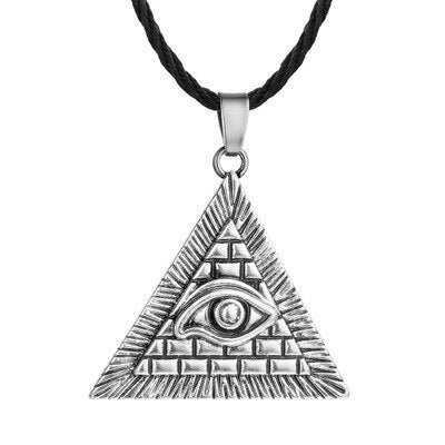 Viking Magic~Ancient Egypt Religious Jewelry Egyptian Pyramid Illuminati Cross Egypt Cat Charm Egyptian Pharaoh Head Pendant Necklaces