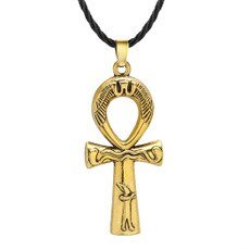 Viking Magic~Ancient Egypt Religious Jewelry Egyptian Pyramid Illuminati Cross Egypt Cat Charm Egyptian Pharaoh Head Pendant Necklaces