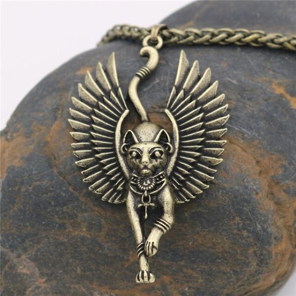 Viking Magic~Ancient Egypt Religious Jewelry Egyptian Pyramid Illuminati Cross Egypt Cat Charm Egyptian Pharaoh Head Pendant Necklaces