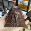 Ancient Egyptian Pyramid Queen Statue Crystal Ball Holder Resin Ornaments Macgic Ball Stand Resin Crafts Collectibles Home Decor