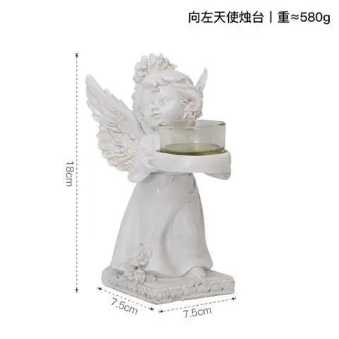 Angel Candlestick Resin Crafts Home Decoration Candle Holder