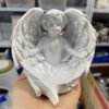 Angel Wings Resin Crystal Ball Base Bracket Carved Resin Charms Craft Home Decor Suitable 6-8cm Crystal Ball Display Pedestal