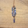 Antique Copper Soldered Dangling Tassel Pendants Raw Kyanite Quartz Geode Druzy Vintage Buddha Necklaces Man Boho Jewelry,QC3221