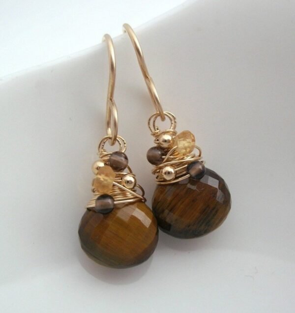 Aquamarine earrings with big faceted aquamarine and silver pearls earrings