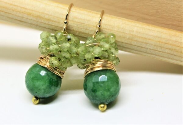 Aquamarine earrings with big faceted aquamarine and silver pearls earrings