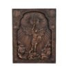 Archangel Michael Square Wooden Icon Guardian Angel Statue, Religious Home Church Wall Decor, Christian Artwork
