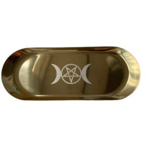 Astrology Pentagram Candlestick Table Altar Candles Plate Tile Divination Wicca Accessories Candleholder Ritual Tray Goldplating