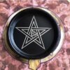 Astrology Pentagram Candlestick table altar plate Triquetra Divination Wicca ceremony Accessories