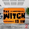 Bathroom Mat The Witch Is In Pattern Rubber Mat Halloween Carpet for Bedroom Kitchen Door Felt Rug Party Decor 15.7*23.6in