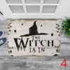 Bathroom Mat The Witch Is In Pattern Rubber Mat Halloween Carpet for Bedroom Kitchen Door Felt Rug Party Decor 15.7*23.6in