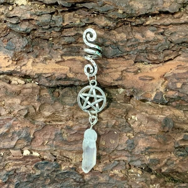Beads Skull Raw Crystal Pentagram Viking Spiral Sneak Beaded Wicca Hair Braids Vintage  Witchcraft Accessories