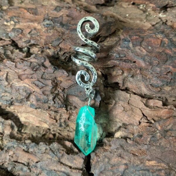 Beads Skull Raw Crystal Pentagram Viking Spiral Sneak Beaded Wicca Hair Braids Vintage  Witchcraft Accessories