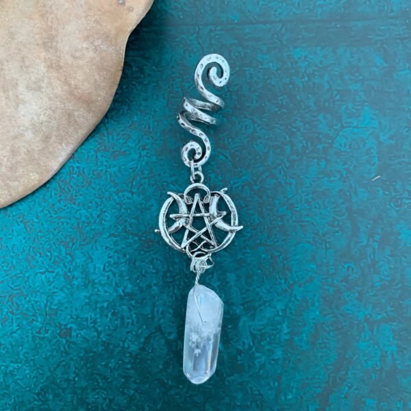 Beads Skull Raw Crystal Pentagram Viking Spiral Sneak Beaded Wicca Hair Braids Vintage  Witchcraft Accessories