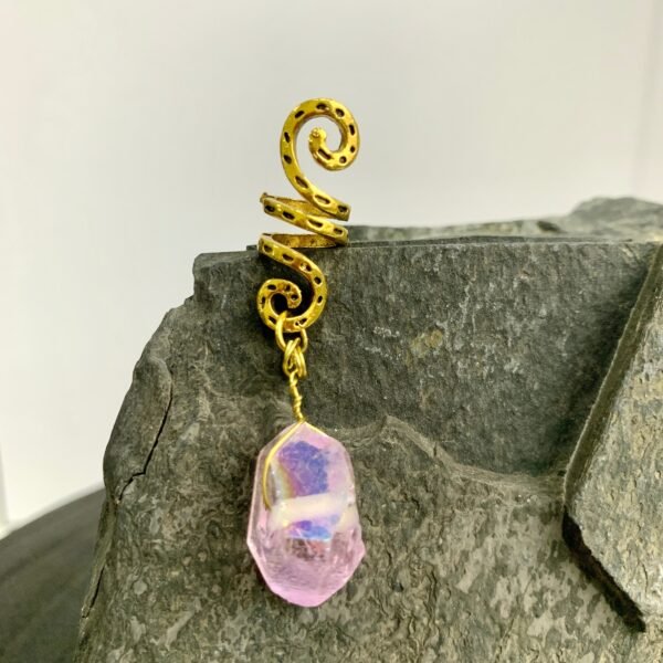 Beads Skull Raw Crystal Pentagram Viking Spiral Sneak Beaded Wicca Hair Braids Vintage  Witchcraft Accessories