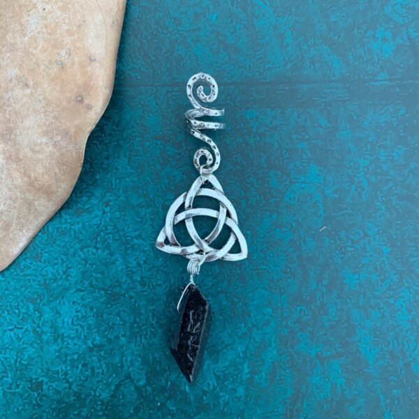 Beads Skull Raw Crystal Pentagram Viking Spiral Sneak Beaded Wicca Hair Braids Vintage  Witchcraft Accessories