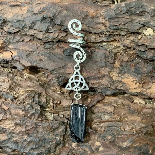 Beads Skull Raw Crystal Pentagram Viking Spiral Sneak Beaded Wicca Hair Braids Vintage  Witchcraft Accessories