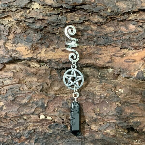 Beads Skull Raw Crystal Pentagram Viking Spiral Sneak Beaded Wicca Hair Braids Vintage  Witchcraft Accessories