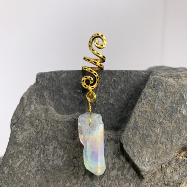 Beads Skull Raw Crystal Pentagram Viking Spiral Sneak Beaded Wicca Hair Braids Vintage  Witchcraft Accessories