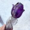 Beautiful Natural Amethyst Quartz Gemstone Hand Carved Crystal Rose Jewelry For Gift|Stones|