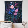 Bee Tapestry Wall Hanging Psychedelic Flower Botanic Moon Wall Tapestry for Living Room Bedroom Dorm Tarot Wall Art Home Decor