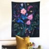 Bee Tapestry Wall Hanging Psychedelic Flower Botanic Moon Wall Tapestry for Living Room Bedroom Dorm Tarot Wall Art Home Decor