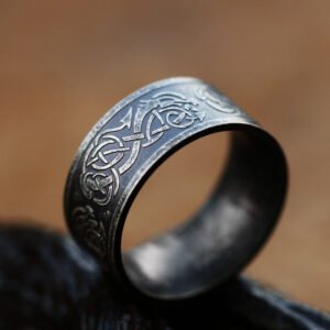 Beier New Design Viking Vintage Odin Norse Viking Wolf Dragon Totem Men's Ring Jewelry Wholesale Drop Shipping - Rings