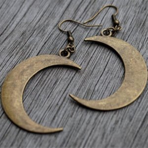 Big-Crescent-Moon-Bronze-Long-Earrings-mystic-gothic-jewelry-Wiccan-Moon-phase-witchy-Goddess-women-Fashion Big Crescent Moon Bronze Long Earrings mystic gothic jewelry Wiccan Moon phase witchy Goddess women Fashion gift Lunar
