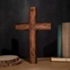Big cross, cross wall decor, Christian holy cross, hanging wooden cross, home church room decoration, free shipping