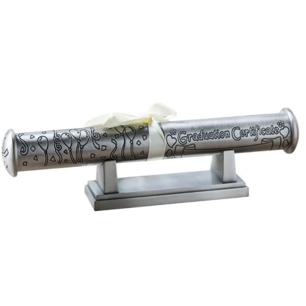 Birth Crtificate Cylinder Diploma Home Decor Baptism Gift Metal Crafts Decoration Retro Church Utensils Marriage Collection Box
