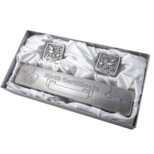 Birth Tube Box Baptism Gift Metal Crafts Home Decor Marriage Cylinder Deciduous Tooth Storage Case