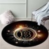 Bitcoin Rug, Bitcoin Carpet, Round Rug,Round Carpet,Bitcoin Pattern Rug,Popular Rug,Themed Rug