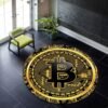 Bitcoin Rug, Bitcoin Carpet, Round Rug,Round Carpet,Bitcoin Pattern Rug,Popular Rug,Themed Rug